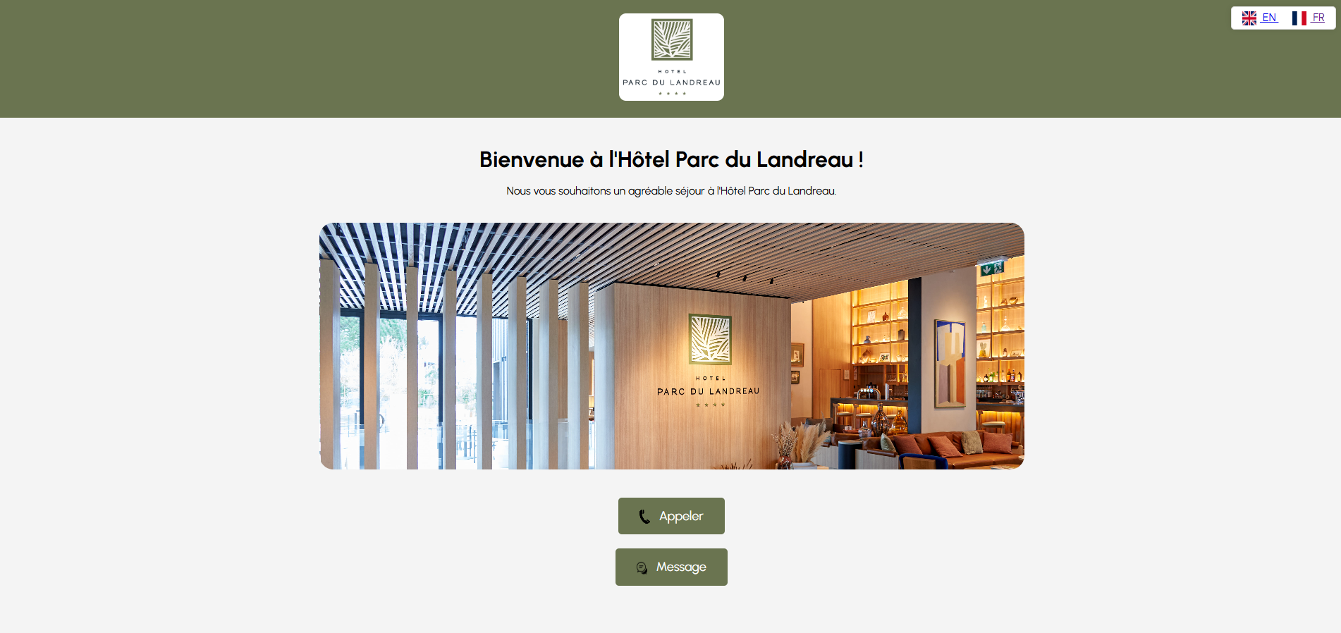 Livret Hôtel Parc du Landreau